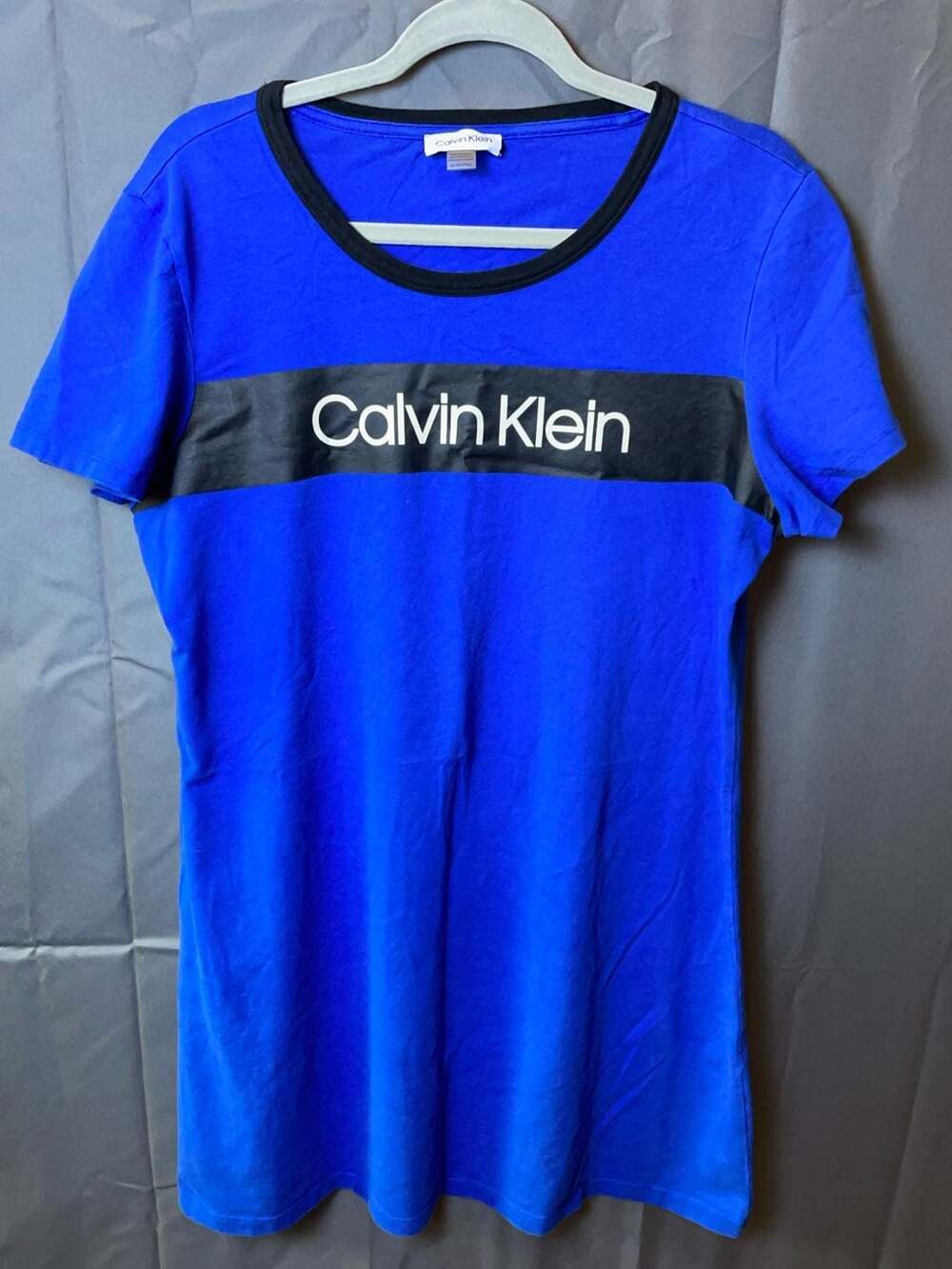 Calvin Klein Blue Graphic Logo T-Shirt Size XL